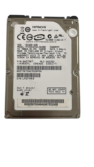 HD Interno Notebook 320GB SATA 2.5 Slim Original  Hitachi - 5K320-320