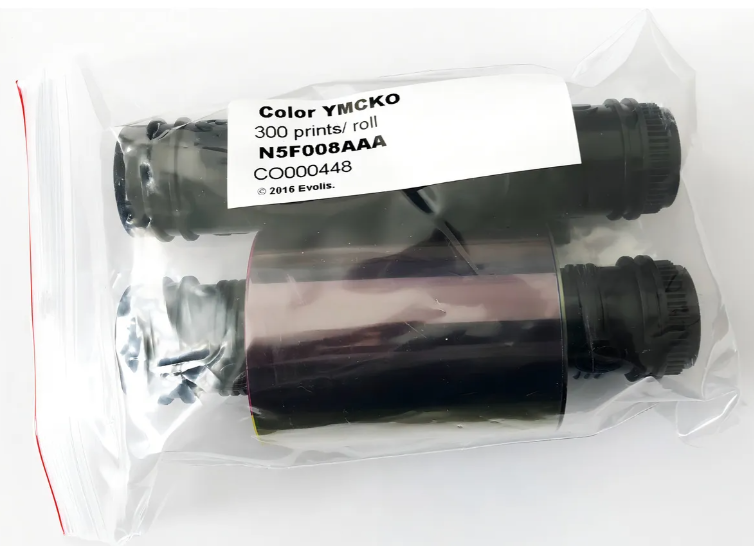 Ribbon Colorido YMCKO Refil Evolis Primacy Zenius Elypso 300 Imagens - R5F008AAA